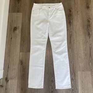 Chicos So Slimming Girlfriend Slim Leg Ankle Jeans Size .5 S/M Ivory Beachy